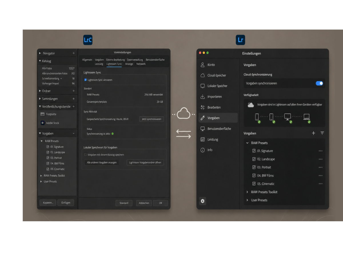 Lightroom Classic vs. Lightroom: Unterschiede bei Presets