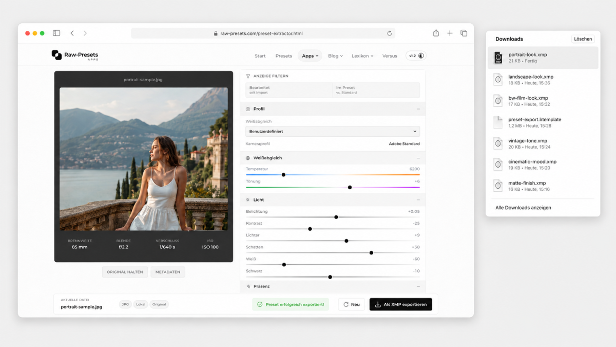 Lightroom-Preset aus einem Foto kopieren: Schritt-für-Schritt-Anleitung
