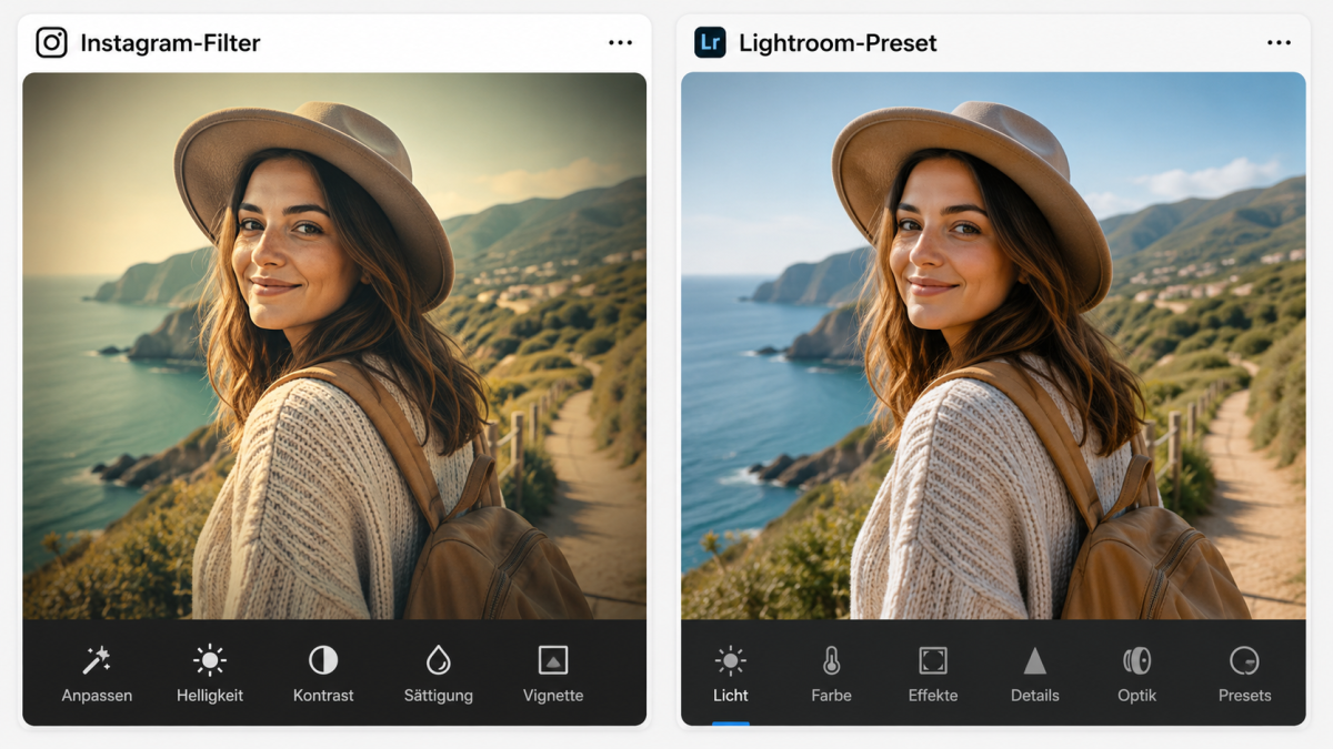 Lightroom-Preset vs. Instagram-Filter: Was ist der Unterschied?
