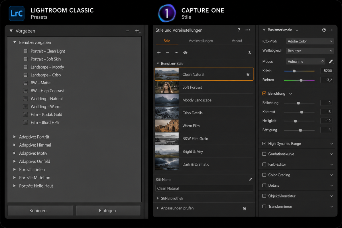 Lightroom vs. Capture One: Kann man Presets übertragen?