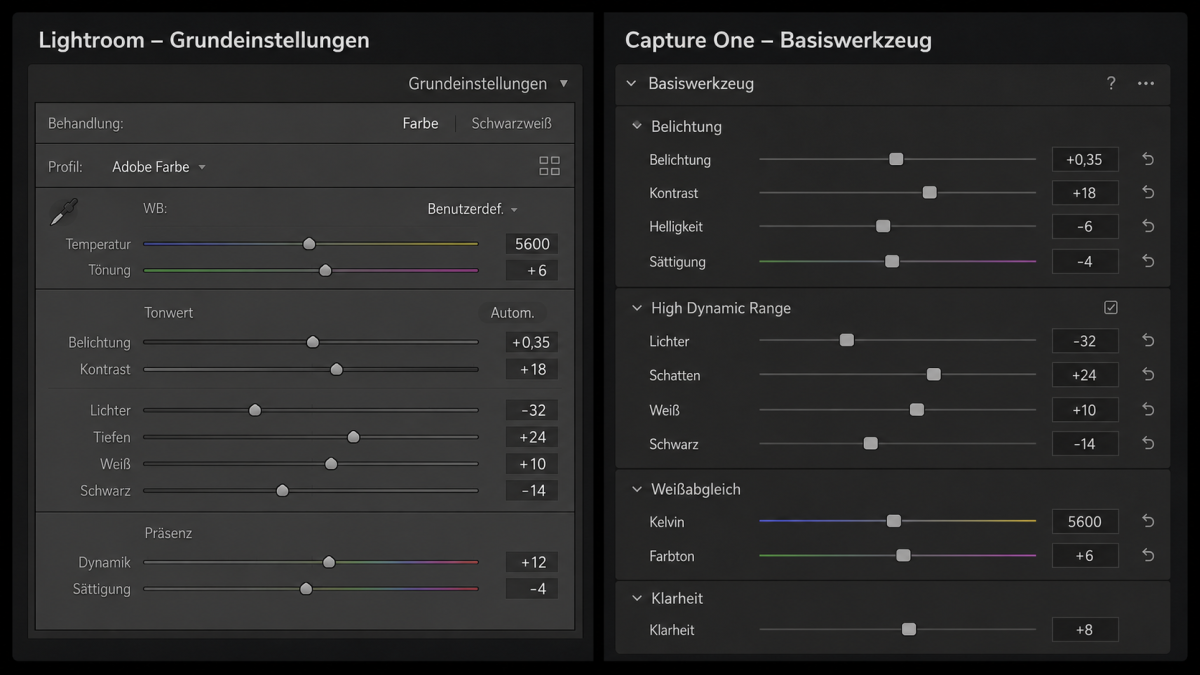 Lightroom vs. Capture One: Kann man Presets übertragen?