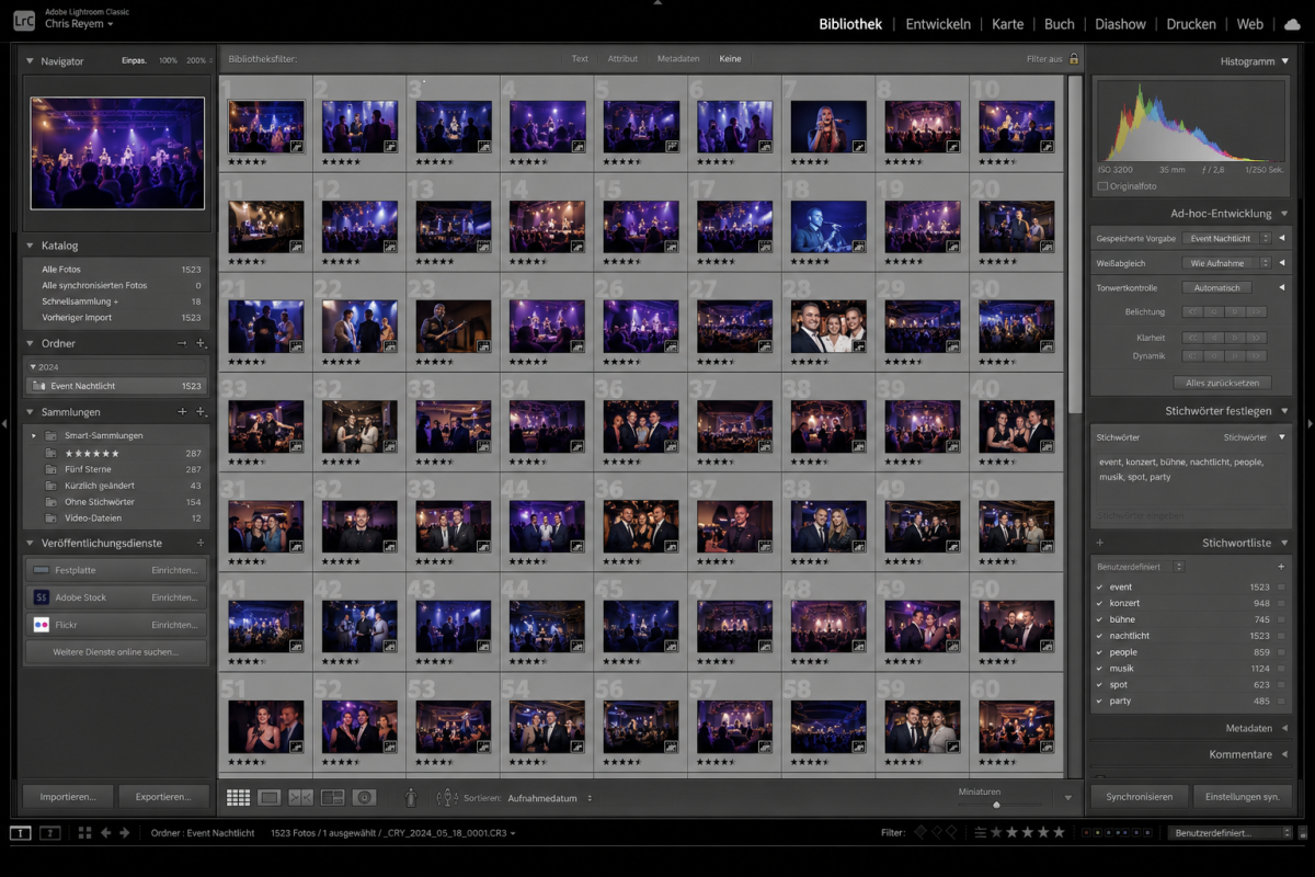 Presets für Eventfotografie sinnvoll einsetzen