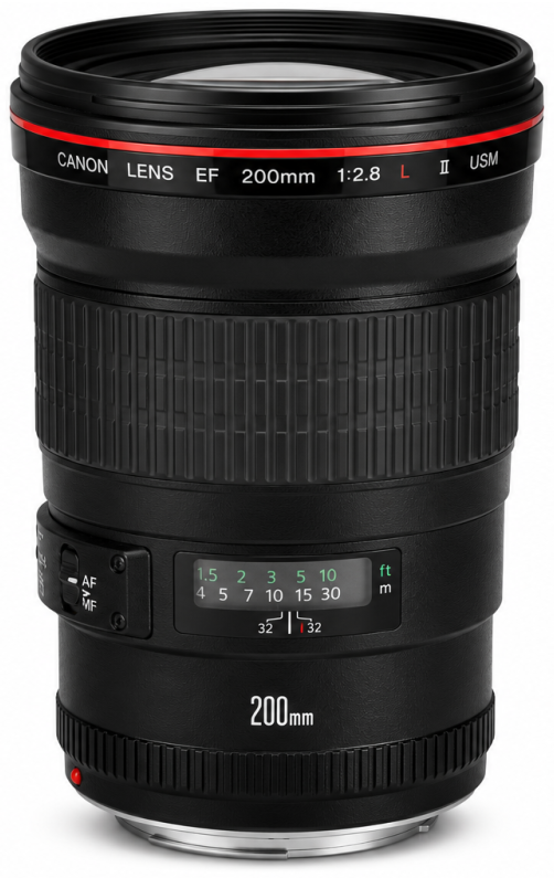 Canon EF 200mm f/2.8L II USM — technische Daten, Specs & Vergleich bei Raw-Presets