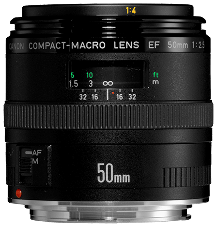 Canon EF 50mm f/2.5 Compact Macro — technische Daten, Specs & Vergleich bei Raw-Presets