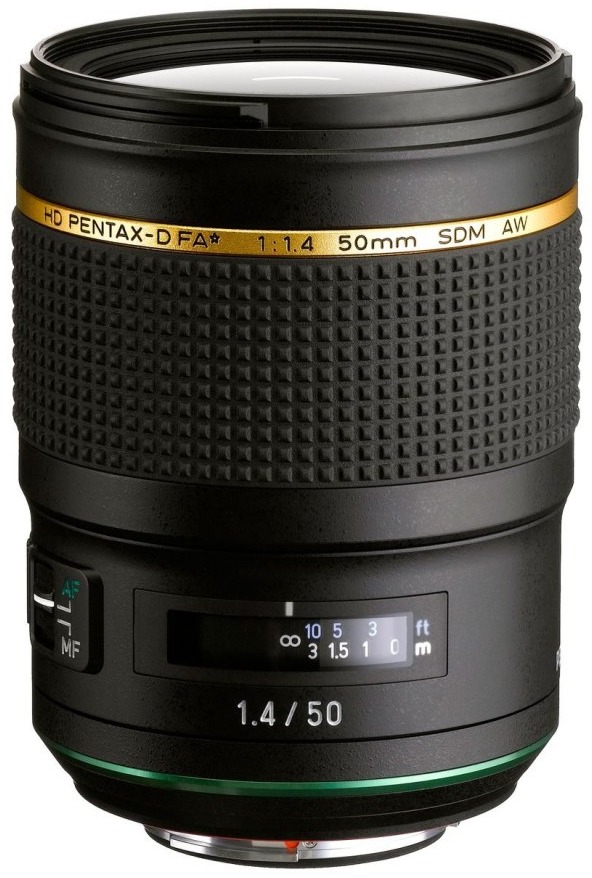 Pentax D-FA 50mm f/1.4 SDM AW — technische Daten, Specs & Vergleich bei Raw-Presets